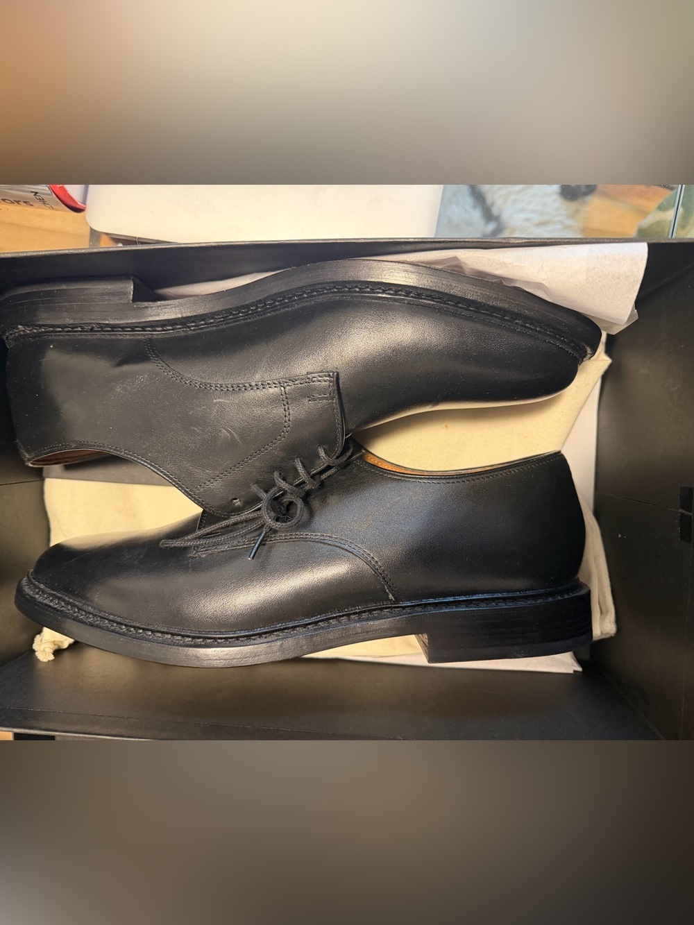 J. Crew Black Leather Derby Dress Shoes- Men's Lace-Up